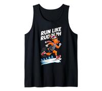 Reindeer Rudolph Christmas Running Runner Costume Marathon Tank Top