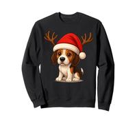Reindeer Santa Hat American Foxhound Dog Christmas Holiday Sweatshirt