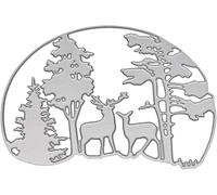 Reindeer Shape Die Cuts Stencil, Metal Template Moulds Cutting Dies Cut Stencils for DIY Scrapbooking Photo Album Decorative Embossing Paper Dies for Card Making Templated (ZC334)