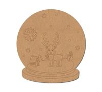 Reindeer Snow Globe Christmas Pre Marked Design 1 Italian Popular Plywood / 3 INCH / 5