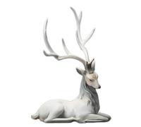 Reindeer Statue, Decorative Reindeer Sculpture, Resin Christmas Elk Statues for Desktop, Decorative Deer Ornament for Living Room, Bedroom