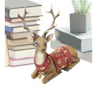 Reindeer Statue - Hirw - Deer - Figurine - Art Decoration - Christmas Deer - Decorations Decorated Fragments Resin Sculpture