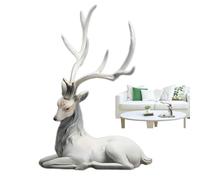 Reindeer Statue, Modern Deer Desk Ornament, Resin Christmas Elk Statues for Desktop, Decorative Deer Ornament for Living Room, Bedroom