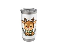 Reindeer with Scarf Cute Stainless Steel Insulated Tumbler