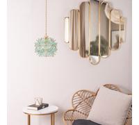 ValueLights | Aqua Easy Fit Glass Flower Pendant Ceiling/Table Lampshade | Lamp Shades, Home Décor & Improvement Essential | Includes Bulb [3000K Warm White]