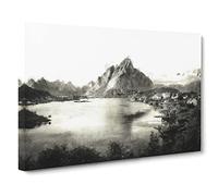 Reine Norway Canvas Print | Gallery Wrapped 30mm Frame Wall Art | 20x14 inches | Ready to Hang | Abstract Picture | Living Room Bedroom Lounge Office