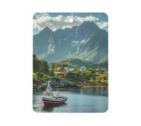 _Reine Village Lofoten Islands Norway Car Air Freshener Decorative Hanging Aromatherapy Tablets for Car Trucks Square