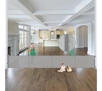 Reinforced 195 Inch Extra Wide Baby Gate Retractable Dog Fence with Support Rods - Prevent Crawling Under, 16 Foot Retractable Baby Gates Retractable Dog Gate Outdoor/Indoor Extra Long Pet Gate, Gray