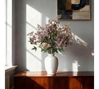 Reinforced 3 Pcs 43 Inch Artificial Dusty Plum Berry Stems, High Density Faux Sedum Branches for Large Vases, Non-Shedding Realistic Purple Floral Picks for Year-Round Home Party Decor (Purple)