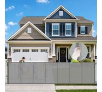 Reinforced 42" Tall 195" Extra Wide Retractable Fence Outdoor/Indoor, Gray