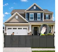 Reinforced 42" Tall Pet Gate 195" Extra Long Baby Gate Indoor/Outdoor/Black
