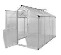 vidaXL Reinforced Aluminium Greenhouse with Base Frame 4,6 m²