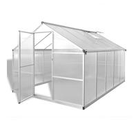 Reinforced Aluminium Greenhouse with Base Frame 7.55 m2