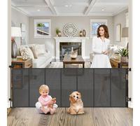 Reinforced Bottom 120 Inch Retractable Baby Gates Extra Wide Baby Gates for Large Openings 10 Ft Retractable Dog Gates for Doorways Extra Wide Outdoor Retractable Gates for Dogs Extra Long Pet Gate
