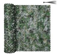 Reinforced Camo Netting with Nylon Mesh, Durable Camouflage Net for Hunting Shooting Hide Garden Screening Privacy Fence & Sunshade White Green Digital Camo 1x1m-15x15m(Digital Camouflage,4X9M)