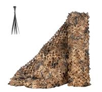 Reinforced Camouflage Netting, Double Layer Camo Net with Nylon Grid for Hunting Shooting Wildlife Hide, Durable Oxford Camo Tarpaulin for Garden Privacy Sunshade(Desert Digital,1.5x11m)