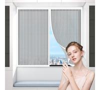 Reinforced Cat Screen Door 30 x 45 cm, Easy to Install Without Drilling, Magnetic Curtain Curtain Fits Door, Thermal Door Curtain, for Keeping Out Flies & Bug, White