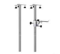 Reinforced Ceiling Bracket For Level Mounting With Precision Threaded Adjustment And Triangular Stability Architecture(No regulator)