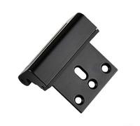 Reinforced Door Latch Assembly Designed to Extend Latch Bolt Engagement and Distribute Load Across Door Edge and Frame Structure (Black)
