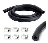 Reinforced Fuel Hose (1m, 4mm ID), High-Temperature Resistant Fuel Line Set for Petrol, Diesel & Engine Oil, Fuel Pipe with 6 Hose Clamps, Suitable for Car, Truck, Tractor, Small Engines (4mm)