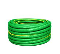 Reinforced Garden Hose 1/2 Inch 15 Meter | Radial Braided Multi-Purpose Kink Resistant Master Hose | 4 Layers Hose UV Protected Watering Hose for Gardens, Lawns and Other Watering Purposes (Green)