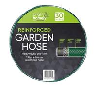 Reinforced Garden Hose Pipe - Heavy Duty, Anti-Kink, Flexible Outdoor Watering Hose with Tap Connector - Ideal for Lawn, Plants, Car Wash & Cleaning (30M)