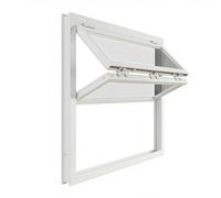 Reinforced Glass Folding Sliding for Food Trucks - Aluminum Vertical Lift Small Replacement (White 66x53cm/26x21in) with Locks for Outdoor Use