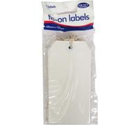 Reinforced Heavy Strung Tags -Pack of 10 White luggage Tags 120 x 60mm
