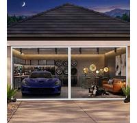Reinforced Magnetic Mesh Door Curtain, Seamless Hands-Free Closure with Heavy Duty Magnets, Gap-Free Screen Net for Kitchen and French Doors, No Drill Fastening 244x213 518x213 488x213 cm