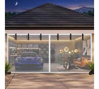 Reinforced Magnetic Mesh Door Curtain, Seamless Hands-Free Closure with Heavy Duty Magnets, Gap-Free Screen Net for Kitchen and French Doors, No Drill Fastening 244x213 518x213 488x213 cm