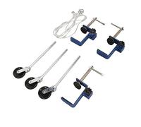 Reinforced Metal Bench Clamp with Pulley for Physics Teaching & Woodworking, Adjustable Mounting Clamp for Laboratory Tables, School Science Experiments, Woodworking Projects