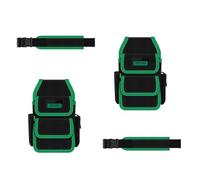 Reinforced Multi Compartment Tool Pouches 1 Pair with Fast Release Buckles for Outdoor Maintenance Construction Workshop Clip on Tool Belt for Workers