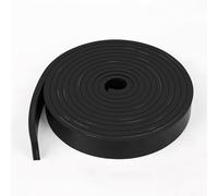 Reinforced Neoprene Rubber Strips with 2-Layer Fabric Insert, 1/4" Thick x 1" Wide x 120" Long Solid Rubber Rolls High Tensile Strength & Abrasion Resistant for DIY Gaskets, Hoses, Seals, Pads