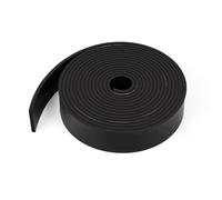 Reinforced Neoprene Rubber Strips with Fabric Insert, 1/8" Thick x 1" Wide x 120" Long Solid Rubber Rolls High Tensile Strength & Abrasion Resistant for DIY Gaskets, Hoses, Seals, Pads