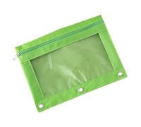 Reinforced Oxford Fabric B5 File Transparent 3-Ring Folder with Spill-Resistant Transparent PVC Document Bag