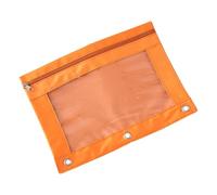 Reinforced Oxford Fabric B5 File Transparent 3-Ring Folder with Spill-Resistant Transparent PVC Document Bag