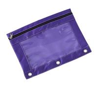 Reinforced Oxford Fabric B5 File Transparent 3-Ring Folder with Spill-Resistant Transparent PVC Document Bag
