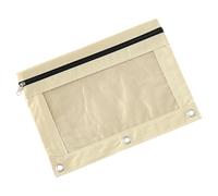 Reinforced Oxford Fabric B5 File Transparent 3-Ring Folder with Spill-Resistant Waterproof File Organizers