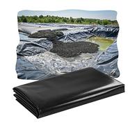 Reinforced Polyethylene Pond Protection Cover for Koi Fish 0.3 mm Thickness Black 1.5 x 8 m Durable Waterproof Tarpaulin for Outdoor Fish Ponds