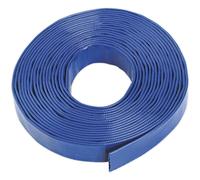 Reinforced PVC Layflat Hose - 25mm Dia - 10m Length - Water Discharge Hose Pipe