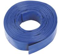Reinforced PVC Layflat Hose - 38mm Dia - 10m Length - Water Discharge Hose Pipe