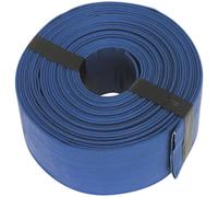 Reinforced PVC Layflat Hose - 50mm Dia - 10m Length - Water Discharge Hose Pipe