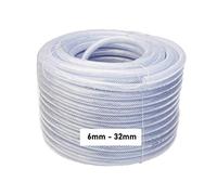Reinforced PVC Tube Hose, Food Grade, Fish, Pond Aquariums, Air, Water 1-50 metres 6mm 8mm 10mm 12mm 16mm 19mm 25mm 32mm (10, 3/8" - ID 10mm x OD 13mm)