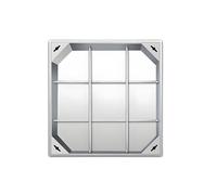 Reinforced Rectangular Steel Septic Tank Lid Invisible Manhole Cover & Frame Square Recessed Design for Concrete Pavement & Yard 30x30cm/11.8x11.8in