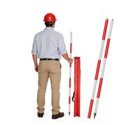 Reinforced Riveted Aluminum Measuring Rodor Land Surveying Mapping Construction Layout, Road/Pipeline Staking Leveling Rod(200cm/78in)