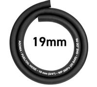 Reinforced Rubber Fuel Hose for Diesel, Petrol, Water - Oil-Resistant Flexible Pipe for Engine Fuels, Industrial Use - 2m x 19mm