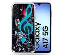 Reinforced Shell Case for Samsung Galaxy A17 5G Music Floor Key Blue