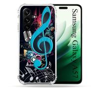 Reinforced Shell Case for Samsung Galaxy A57 5G Music Floor Key Blue