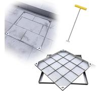 Reinforced Square Rectangle Paving Insert Cover with Frame - Invisible Manhole & Septic Tank Lid, Utility Inspection & Underground Pump Tank Cover for Sewage Systems