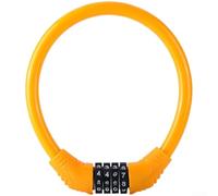 Reinforced Steel Cable Bike Lock, High Hardness Zinc Alloy Anti-smashing Core, Pick Proof Double Sided Keys For Cycling Motorcycle Gate, Weather Resistant, Orange(OrangeB)